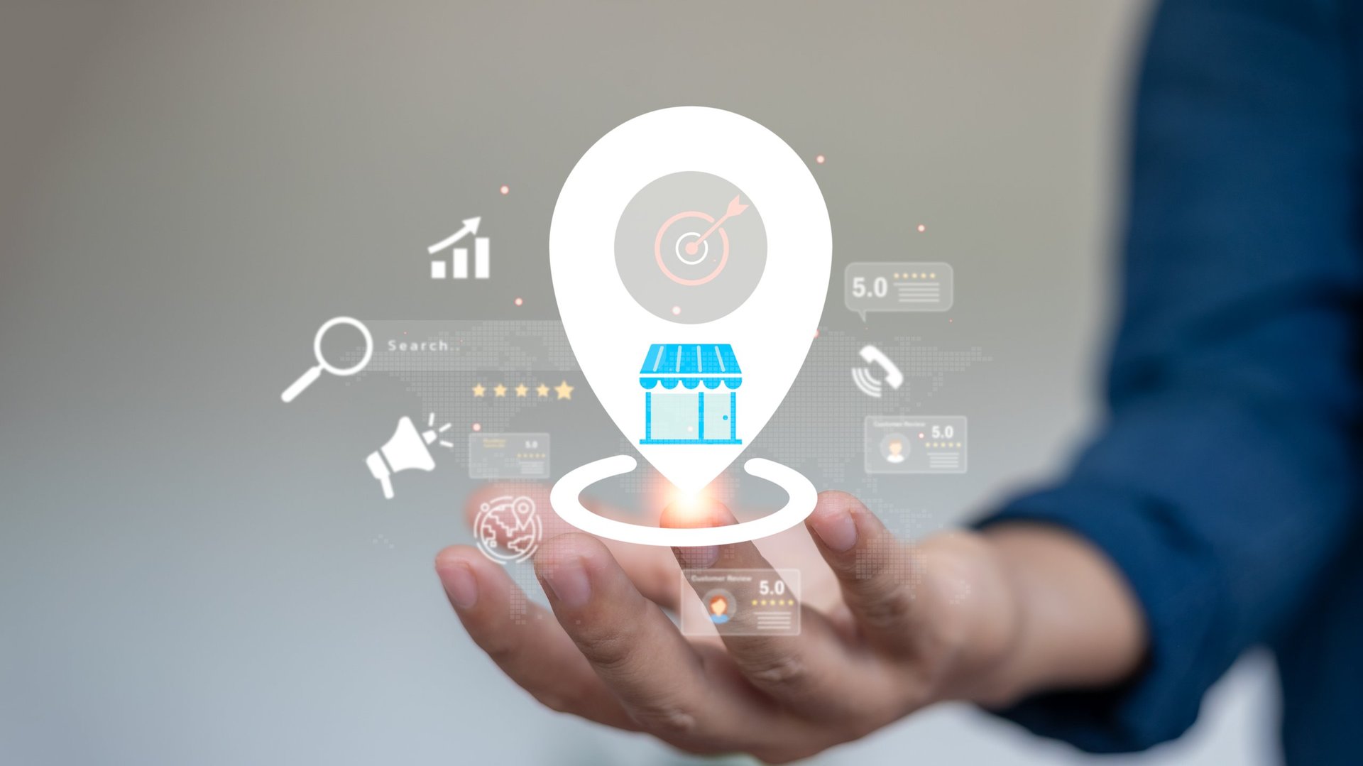 Digital marketing concept of local SEO strategy